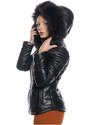Leather Trend Nika - Piumino Donna Nero in vera pelle