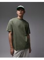 Topman - T-shirt oversize kaki-Verde