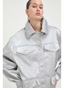 Moschino Jeans giacca camicia colore argento