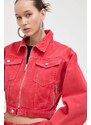 Moschino Jeans giacca di jeans donna colore rosso