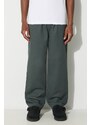 Carhartt WIP pantaloni Newhaven Pant uomo colore grigio I032913.1CK02
