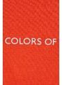 United Colors of Benetton top a maniche lunghe in cotone colore arancione