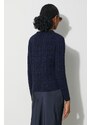 Lacoste maglione in lana donna colore blu navy AF0633 L6L