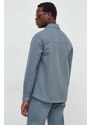 United Colors of Benetton camicia di jeans uomo colore grigio
