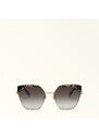 Furla Sunglasses Sfu690 Occhiali Da Sole Nero Nero Metallo + Acetato Donna