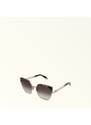 Furla Sunglasses Sfu690 Occhiali Da Sole Nero Nero Metallo + Acetato Donna
