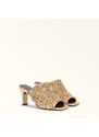 Furla Diamante Sabot Color Gold Oro Tessuto Jazz Metallizzato + Similpelle Di Vitello Specchiata Donna