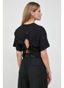 Liviana Conti t-shirt in cotone donna colore nero