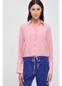 Liviana Conti camicia in seta colore rosa