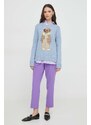 Sisley pantaloni donna colore violetto