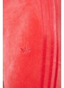 adidas Originals pantaloni da tuta in velluto colore rosa con applicazione IT7563