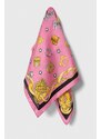 Moschino foulard in seta colore rosa