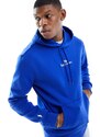 Polo Ralph Lauren - Felpa con cappuccio in maglia doppia blu medio con logo centrale