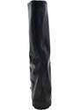 Malu Shoes Stivali donna combact modello shark con para superiore e lacci strass platform 6 cm zip al ginocchio