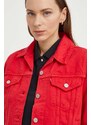 Levi's giacca di jeans donna colore rosso