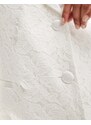 Y.A.S Bridal - Vestito corto da sposa bianco testurizzato in pizzo