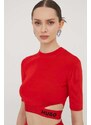 HUGO maglione donna colore rosso