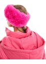 Threadbare - Fascia per capelli da sci in pelliccia sintetica rosa acceso