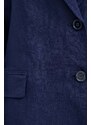 United Colors of Benetton giacca in lino colore blu navy