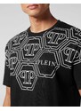 Philipp Plein t-shirt nera con logo Hexagon