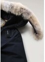 WOOLRICH parka Arctic Anorak in Ramar Cloth con pelliccia removibile melton blue