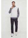 Sisley camicia in cotone uomo colore grigio