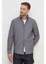 Sisley camicia in cotone uomo colore grigio