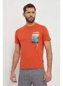 Napapijri t-shirt in cotone uomo colore arancione