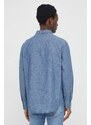 Levi's camicia in cotone uomo colore blu