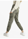 Solada Pantaloni Donna In Cotone Con Tasconi e Polsini Casual Verde Taglia Xs
