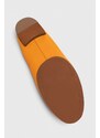 Tommy Hilfiger balerrine in pelle TH ELEVATED ELASTIC BALLERINA colore arancione FW0FW07882