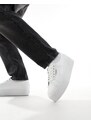 Superga - Sneakers bianche con plateau-Bianco