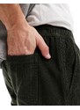 New Look - Pantaloni in velluto a coste kaki-Verde