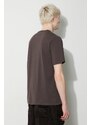 Wood Wood t-shirt in cotone Bobby Double Logo uomo colore marrone 12345701.2512