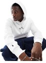 Polo Ralph Lauren - Felpa con cappuccio in maglia doppia bianca con logo centrale-Bianco