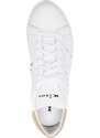 Kiton Sneaker in pelle bianca dettagli beige