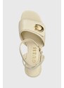 Guess sandali in pelle KERNARA colore beige FLJKRN LEA03