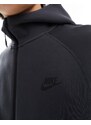 Nike - Tech Fleece - Felpa con cappuccio in pile tecnico grigio scuro con zip
