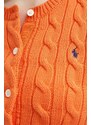 Polo Ralph Lauren cardigan in cotone colore arancione