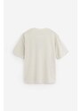 Stussy T-Shirt PIG DYED INSIDE OUT in cotone crema