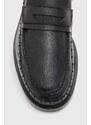 AllSaints mocassini in pelle Sammy Leather Loafer uomo colore nero MF722X