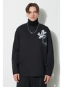 Y-3 top a maniche lunghe in cotone Graphic Long Sleeve Tee colore nero IN4351