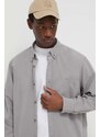 Levi's camicia in cotone uomo colore grigio
