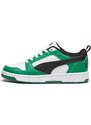 Sneakers bianche, verdi e nere da ragazzo Puma Rebound V6 Lo Jr