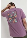 Billabong t-shirt in cotone BILLABONG X ADVENTURE DIVISION uomo colore violetto