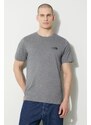 The North Face t-shirt M S/S Simple Dome Tee uomo colore grigio NF0A87NGDYY1