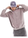 Abercrombie & Fitch - Essential - Felpa color malva con cappuccio vestibilità comoda-Viola