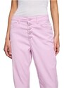 Dondup Jeans Koons donna rosa in gabardina di cotone