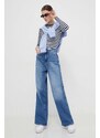 Tommy Jeans camicia a maniche lunghe donna colore blu navy