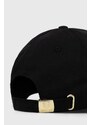 Just Cavalli berretto da baseball in cotone colore nero con applicazione